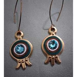 Irit Galmor Pomegranate Drop Earrings In Box Made In Israel.
